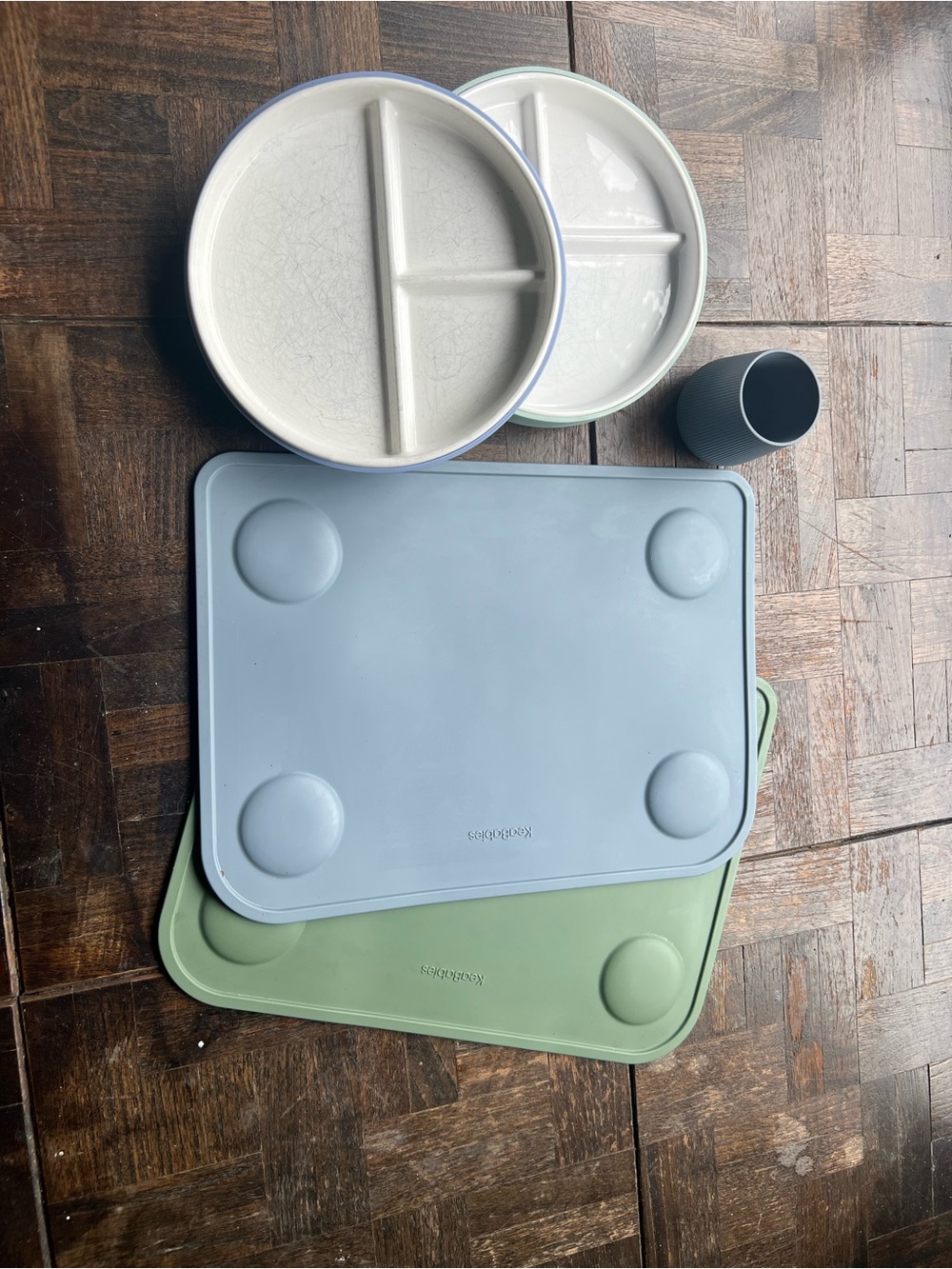 Meal time Bundle - plates, weighted cup, silicone mat, & bowls $75+ retail